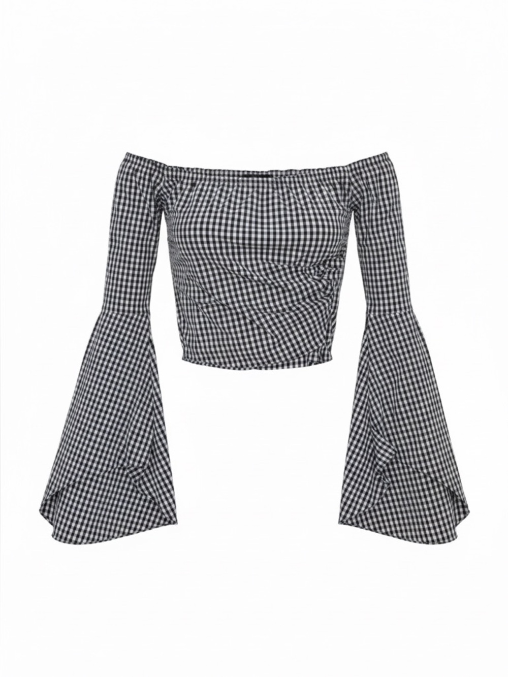 Forever 21 Black & White Tube Top | Flared Long Sleeve Crop Top